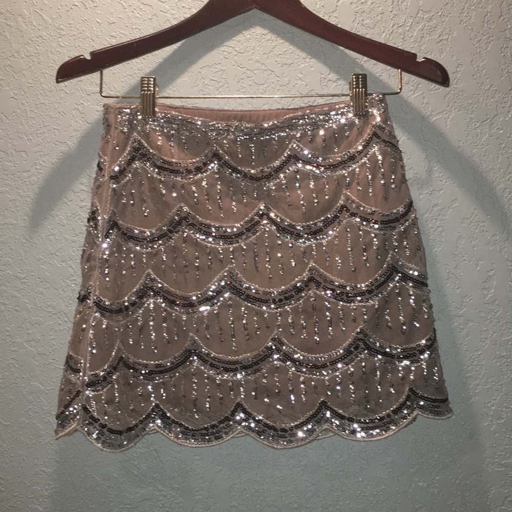 Forever 21 sequin skirt with Art Deco detailing